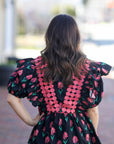 Navy Blossom Blouse