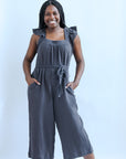 Navy linen jumpsuit for women from Favored And Common in NC