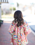 Sweet Peach V-Neck Blouse