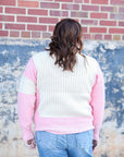 Pink and ivory sweater for women from Favored And Common in NC