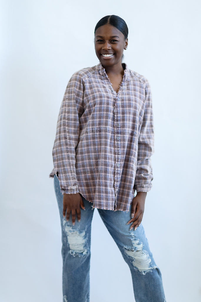 Pink and purple flannel for women from Favored and Common