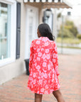 Rosy Bloom Mini Dress