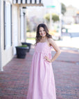 Checkered Blush Midi Dress