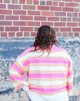 Pink and yellow striped sweater pullover sweater from Favored And Common in NC