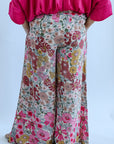 Pink floral pants for women from Favored And Common online boutique 