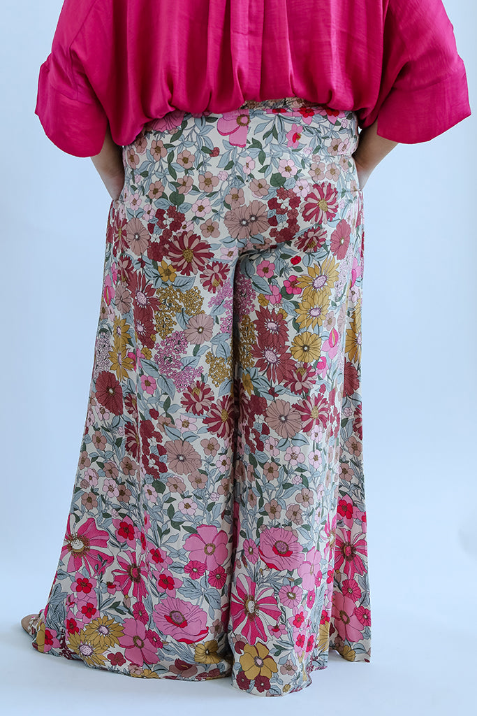 Pink floral pants for women from Favored And Common online boutique 