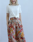 Pink floral wide leg pants for women from Favored And Common in NC