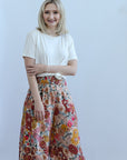 Pink floral wide leg pants from Favored And Common in NC