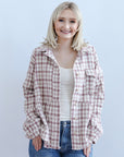 Pink tweed shacket for women from Favored And Common in NC