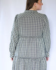 Plaid ruffle mini dress from Favored And Common in NC