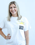 Pocket graphic tee for women from Favored And Common in NC