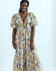 Purple and yellow maxi dress for women from Favored And Common in NC