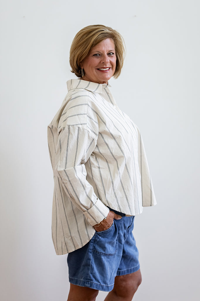 Act Natural Striped Button Down Shirt