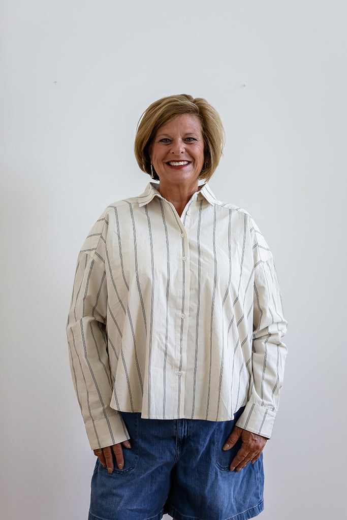 Act Natural Striped Button Down Shirt