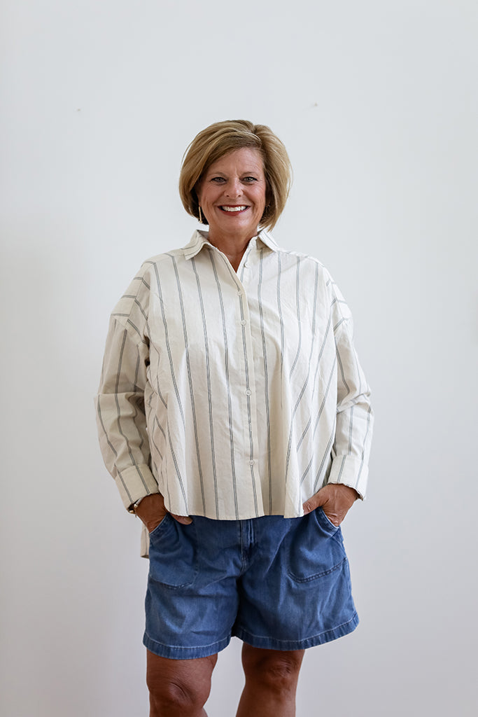 Act Natural Striped Button Down Shirt