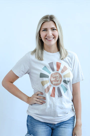 Sunshine graphic tee for women from Favored And Common online boutique