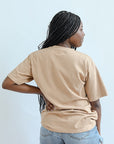 Tan relaxed tshirt for women from Favored And Common online boutique