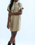 Tan sweater tunic with mock neck from Favored and Common in NC