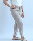 Tan tencel pants with drawstring for women from Favored and Common in NC