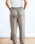 Relaxed Elegance Wide Leg Pants | Taupe