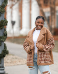 Teddy jacket with collar and snap buttons from Favored and Common