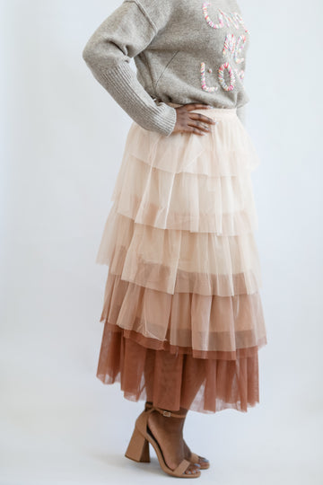 Tiered layered mesh skirt from Favored And Common in NC