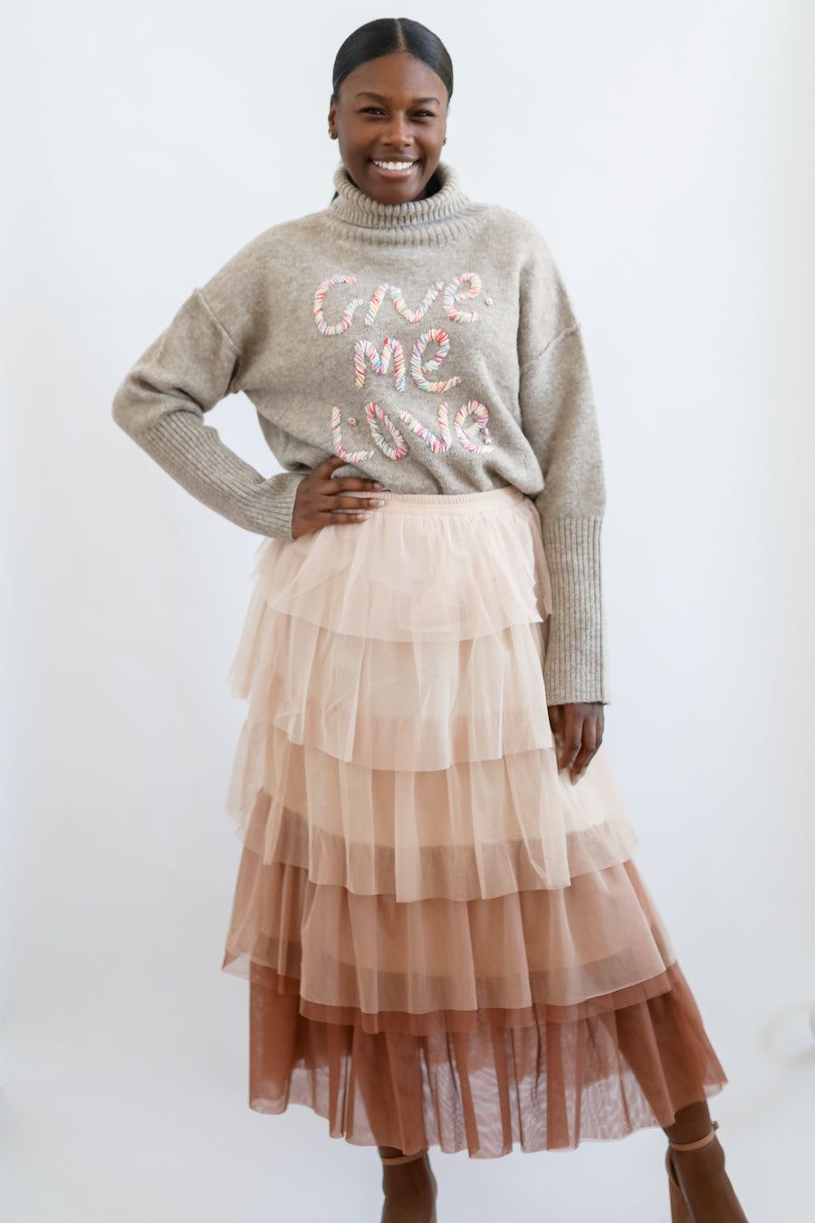 Tiered mesh skirt for women from Favored And Common