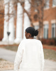 White Valentine's Day sweater for women from Favored And Common