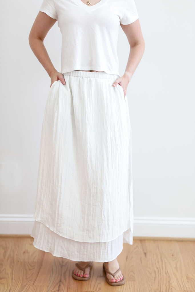 Last Call White Maxi Skirt