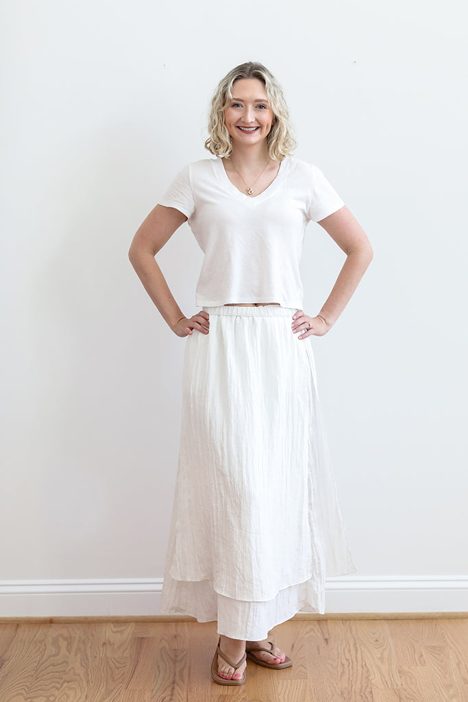 Last Call White Maxi Skirt