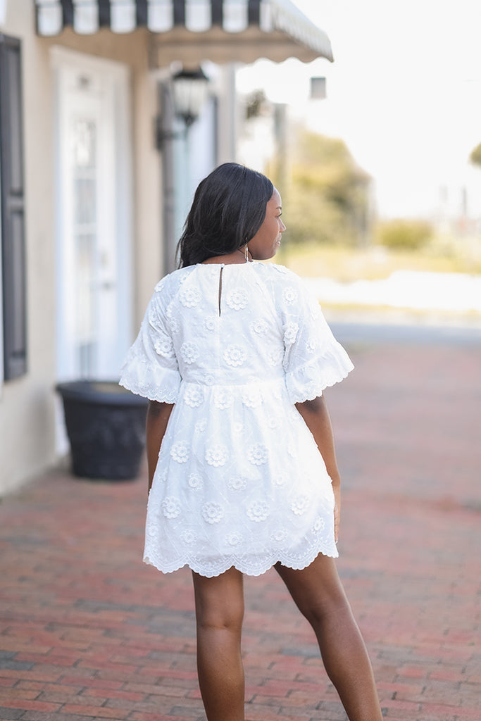 Pure Petal Mini Dress