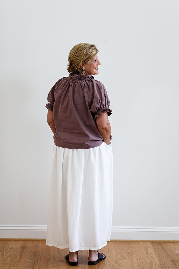 Subtle and Sweet White Midi Skirt