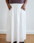 Subtle and Sweet White Midi Skirt