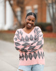 Women's pink Valentine's Day sweater from Favored and Common in NC