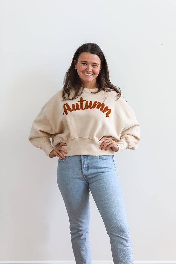 Happy Autumn Crew Neck Sweatshirt