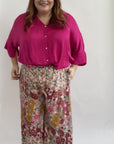 Floral flowy pants try on video from Favored And Common in NC