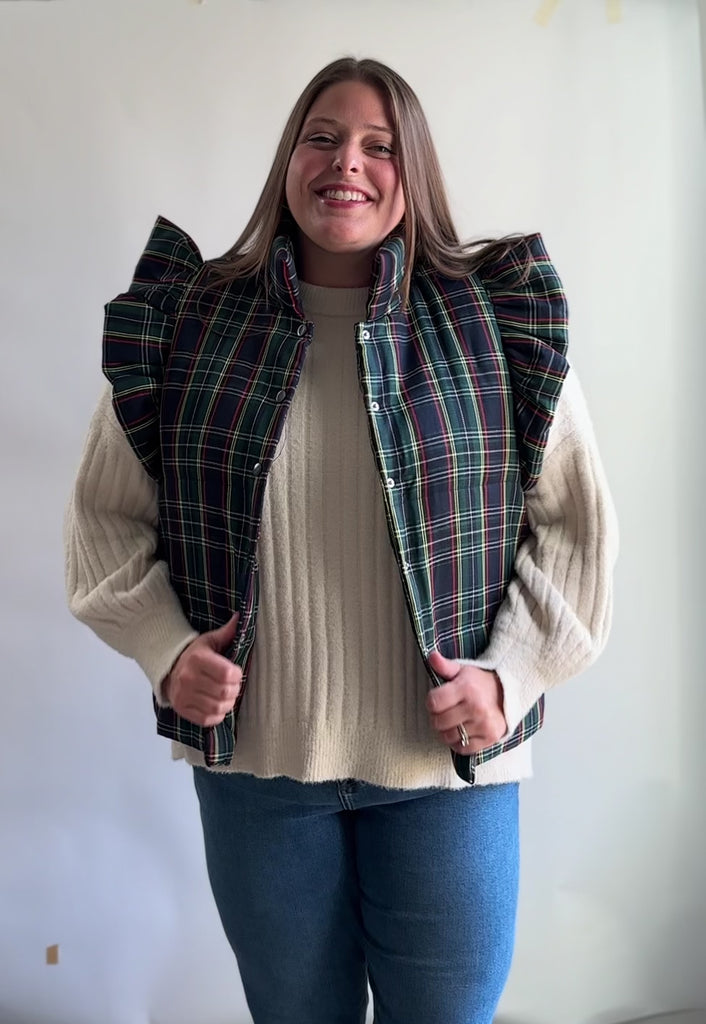 Quilted vest try on video from Favored And Common