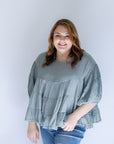 Flowy blouse with bubble sleeves from Favored And Common