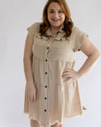 Collared button up dress for women from Favored And Common