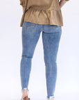 Distressed cropped mis rise skinny jeans for women from Favored and Common in NC