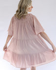 Flowy pink mini dress for women from Favored And Common