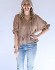 Ruffle hem top for women from Favored And Common