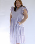 Lavender tiered dress for women from Favored And Common