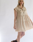 Tan summer mini dress for women from Favored And Common