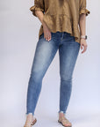 Womens distressed mid rise skinny jeans from Favored and Common in NC