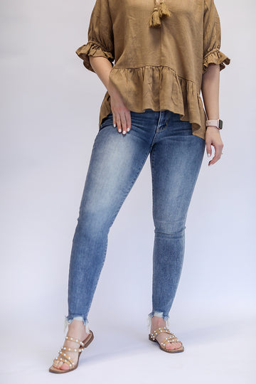 Womens distressed mid rise skinny jeans from Favored and Common in NC